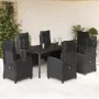 Set de comedor de jardín 7 pzas y cojines ratán sintético negro von , Gartensets - Ref: Foro24-3212972, Preis: 1,00 €, Rabatt...