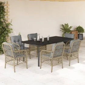 Comprar Set comedor de jardín 7 pzas con cojines