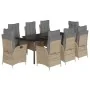 Set comedor de jardín 9 pzas con cojines ratán sintético beige von , Gartensets - Ref: Foro24-3213272, Preis: 1,00 €, Rabatt:...