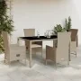 Set comedor de jardín 5 pzas con cojines ratán sintético beige von , Gartensets - Ref: Foro24-3277573, Preis: 524,61 €, Rabat...