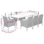 Set de comedor de jardín 9 pzas y cojines ratán sintético negro by , Garden sets - Ref: Foro24-3211933, Price: 988,50 €, Disc...