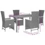 Set de muebles jardín 5 pzas con cojines ratán sintético negro de , Conjuntos de jardín - Ref: Foro24-3277510, Precio: 648,10...