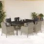 Set comedor jardín 7 pzas y cojines ratán sintético gris claro by , Garden sets - Ref: Foro24-3212002, Price: 799,53 €, Disco...