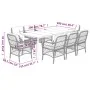 Set comedor de jardín 9 pzas cojines ratán sintético gris claro de , Conjuntos de jardín - Ref: Foro24-3212179, Precio: 1,00 ...