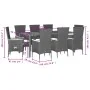 Set de comedor de jardín 9 pzas y cojines ratán sintético negro von , Gartensets - Ref: Foro24-3277519, Preis: 905,61 €, Raba...