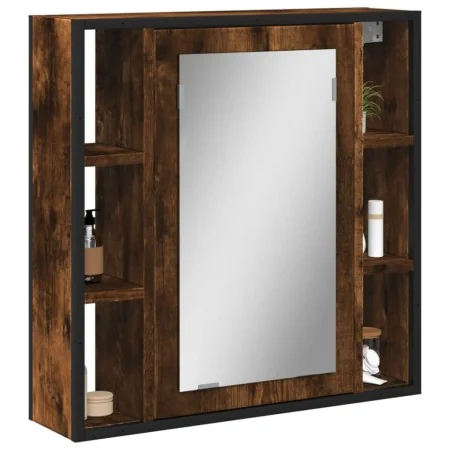 Armario con espejo baño madera roble ahumado 60x16x60 cm von , Badezimmerwaschtische - Ref: Foro24-842428, Preis: 79,65 €, Ra...