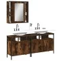 Set de muebles baño 3 pzas madera contrachapada roble ahumado by , Bathroom furniture - Ref: Foro24-3214727, Price: 161,46 €,...