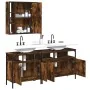 Set de muebles baño 3 pzas madera contrachapada roble ahumado by , Bathroom furniture - Ref: Foro24-3214727, Price: 161,46 €,...