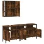 Set de muebles baño 3 pzas madera contrachapada roble ahumado by , Bathroom furniture - Ref: Foro24-3214727, Price: 161,46 €,...