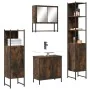 Set de muebles baño 4 pzas madera contrachapada roble ahumado by , Bathroom furniture - Ref: Foro24-3214712, Price: 244,52 €,...