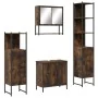 Set de muebles baño 4 pzas madera contrachapada roble ahumado by , Bathroom furniture - Ref: Foro24-3214712, Price: 244,52 €,...