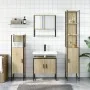 Set de muebles baño 4 pzas madera contrachapada roble ahumado by , Bathroom furniture - Ref: Foro24-3214712, Price: 244,52 €,...
