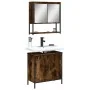 Set de muebles baño 2 pzas madera contrachapada roble ahumado | Foro24.es | Tu tienda online para hogar, jardín y más Foro24.es