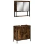 Set de muebles baño 2 pzas madera contrachapada roble ahumado | Foro24.es | Tu tienda online para hogar, jardín y más Foro24.es