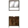 Set de muebles baño 2 pzas madera contrachapada roble ahumado | Foro24.es | Tu tienda online para hogar, jardín y más Foro24.es