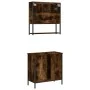 Set de muebles baño 2 pzas madera contrachapada roble ahumado | Foro24.es | Tu tienda online para hogar, jardín y más Foro24.es