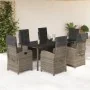 Set comedor jardín 7 pzas y cojines ratán sintético gris von , Gartensets - Ref: Foro24-3212367, Preis: 930,90 €, Rabatt: -5%%