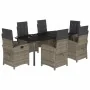 Set comedor jardín 7 pzas y cojines ratán sintético gris von , Gartensets - Ref: Foro24-3212367, Preis: 930,90 €, Rabatt: -5%%