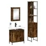 Set de muebles baño 3 pzas madera contrachapada roble ahumado by , Bathroom furniture - Ref: Foro24-3214802, Price: 172,88 €,...