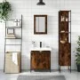 Set de muebles baño 3 pzas madera contrachapada roble ahumado by , Bathroom furniture - Ref: Foro24-3214802, Price: 172,88 €,...