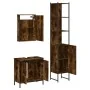 Set de muebles baño 3 pzas madera contrachapada roble ahumado by , Bathroom furniture - Ref: Foro24-3214802, Price: 172,88 €,...