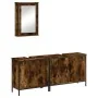 Set de muebles baño 3 pzas madera contrachapada roble ahumado von , Badezimmermöbel - Ref: Foro24-3214792, Preis: 159,30 €, R...