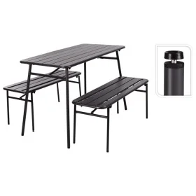 ProGarden Juego de mesa y banco de jardín de 3