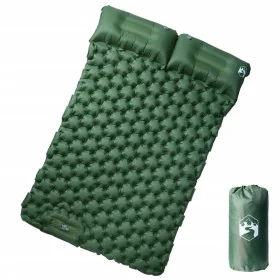 Colchón de camping autoinflable con almohadas 2 personas verde de , Colchonetas para dormir - Ref: Foro24-4007102, Precio: 72...