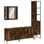 Set de muebles de baño 4 piezas madera contrachapada roble humo | Foro24.es | Tu tienda online para hogar, jardín y más Foro24.es