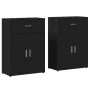Aparadores 2 uds madera de ingeniería negro 60x30x84 cm by , Sideboards - Ref: Foro24-3276596, Price: 163,27 €, Discount: -5%%