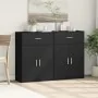 Aparadores 2 uds madera de ingeniería negro 60x30x84 cm by , Sideboards - Ref: Foro24-3276596, Price: 163,27 €, Discount: -5%%