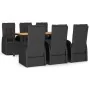 Set de comedor de jardín 7 pzas y cojines ratán sintético negro by , Garden sets - Ref: Foro24-3157601, Price: 1,00 €, Discou...