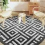 Alfombra de exterior ARAKIL blanco y negro Ø200 cm PP von , Outdoor-Protektoren - Ref: Foro24-368580, Preis: 40,50 €, Rabatt:...