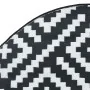 Alfombra de exterior ARAKIL blanco y negro Ø200 cm PP von , Outdoor-Protektoren - Ref: Foro24-368580, Preis: 40,50 €, Rabatt:...