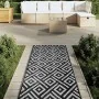 Alfombra de exterior ARAKIL blanco y negro 80x250 cm PP by , Outdoor protectors - Ref: Foro24-368575, Price: 30,40 €, Discoun...