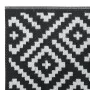Alfombra de exterior ARAKIL blanco y negro 80x250 cm PP by , Outdoor protectors - Ref: Foro24-368575, Price: 30,40 €, Discoun...