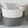 Cestas de almacenaje 2 uds algodón gris y blanco Ø24x18 cm by , Baskets - Ref: Foro24-358453, Price: 23,41 €, Discount: -5%%