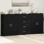 Aparadores 3 unidades madera de ingeniería negro 60x31x84 cm by , Sideboards - Ref: Foro24-3276575, Price: 244,18 €, Discount...