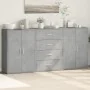Aparadores 3 uds madera de ingeniería gris hormigón 60x31x84 cm by , Sideboards - Ref: Foro24-3276577, Price: 212,73 €, Disco...