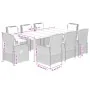 Set comedor de jardín 9 pzas con cojines ratán sintético beige by , Garden sets - Ref: Foro24-3263012, Price: 1,00 €, Discoun...