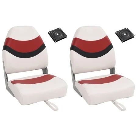 Set de asientos plegables para barco 4 uds con respaldo alto de , Embarcaciones - Ref: Foro24-3284321, Precio: 175,84 €, Desc...