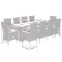 Set de comedor de jardín 11 pzas y cojines ratán sintético gris von , Gartensets - Ref: Foro24-3277559, Preis: 1,00 €, Rabatt...