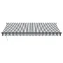 Toldo retráctil aluminio y tela gris antracita y blanco 4,5x3 m von , Markisen - Ref: Foro24-3216121, Preis: 371,24 €, Rabatt...