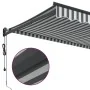 Toldo retráctil aluminio y tela gris antracita y blanco 4,5x3 m von , Markisen - Ref: Foro24-3216121, Preis: 371,24 €, Rabatt...