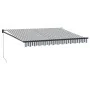 Toldo retráctil aluminio y tela antracita y blanco 3,5x2,5 m von , Markisen - Ref: Foro24-3216109, Preis: 220,26 €, Rabatt: -5%%