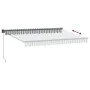 Toldo retráctil aluminio y tela antracita y blanco 3,5x2,5 m von , Markisen - Ref: Foro24-3216109, Preis: 220,26 €, Rabatt: -5%%