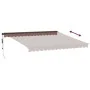 Toldo retráctil automático con luces LED marrón 400x350 cm by , Awnings - Ref: Foro24-3215406, Price: 848,78 €, Discount: -5%%