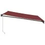 Toldo retráctil manual burdeos 400x300 cm de , Toldos - Ref: Foro24-3215300, Precio: 271,86 €, Descuento: -5%%