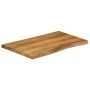 Tablero de mesa borde natural madera maciza mango 90x60x2,5 cm by , Table tops - Ref: Foro24-370765, Price: 75,65 €, Discount...