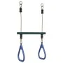 Barra trapecio con anillas de gimnasia niños acero azul y verde by , Accessories for swings and play structures - Ref: Foro24...